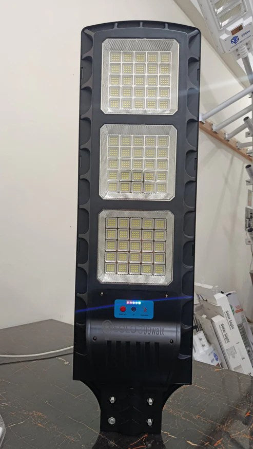 ZL-300 WATT SOLAR STREET LIGHT FULL NIGHT BATTERY BACKUP With Wall Stand
